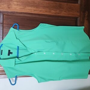 Talbots Vibrant Green Sleeveless Blouse